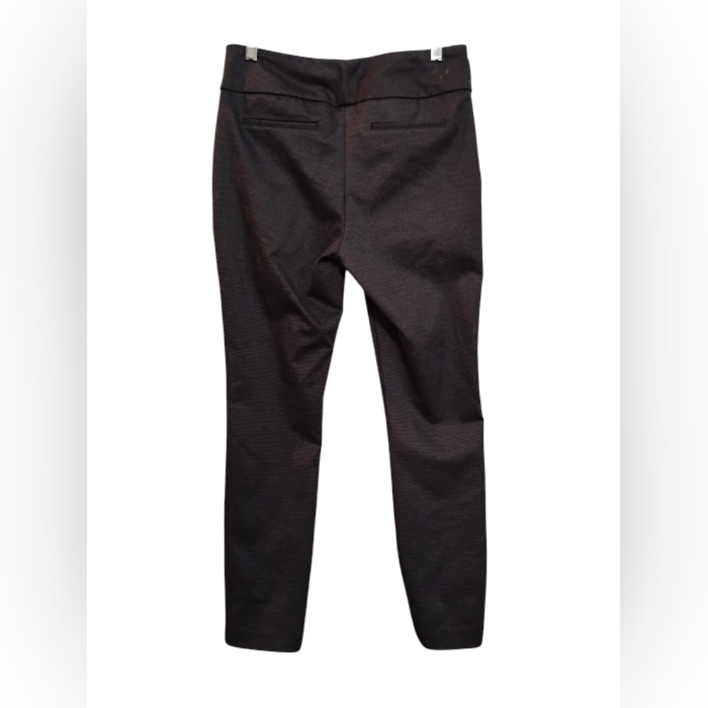 Dalia Charcoal Pants SlipOn Stretchy Dark Brown Polyester Rayon Spandex M - Picture 4 of 10
